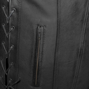 Gambler - Men's Leather Motorcycle Vest - FrankyFashion.com