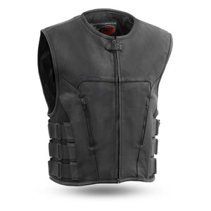 Commando Swat Style Leather Club Vest - FrankyFashion.com
