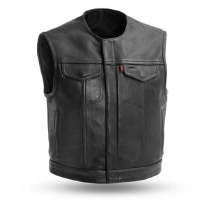 Lowside - Men's Leather Motorcycle Vest - FrankyFashion.com