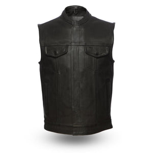 Hotshot - Men's Motorcycle Leather Vest - FrankyFashion.com