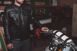 The Raider - Men's Motorcycle Leather Jacket - FrankyFashion.com