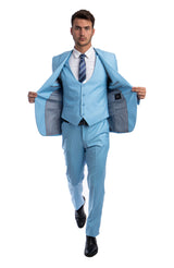 Men's 3 Piece Ultra Slim Fit Executive Suit | Classy Business | M255US