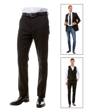 Zegarie Suit Separates Navy Solid Men's Dress Pants