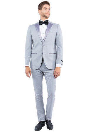 Gray Zegarie Notch Lapel Tuxedo Jacket For Men MJT364-04