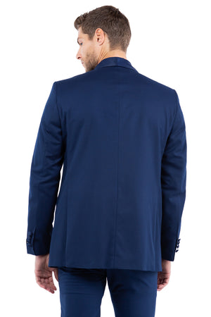 Navy Zegarie Shawl Collar Tuxedo Jacket For Men MJT366-02