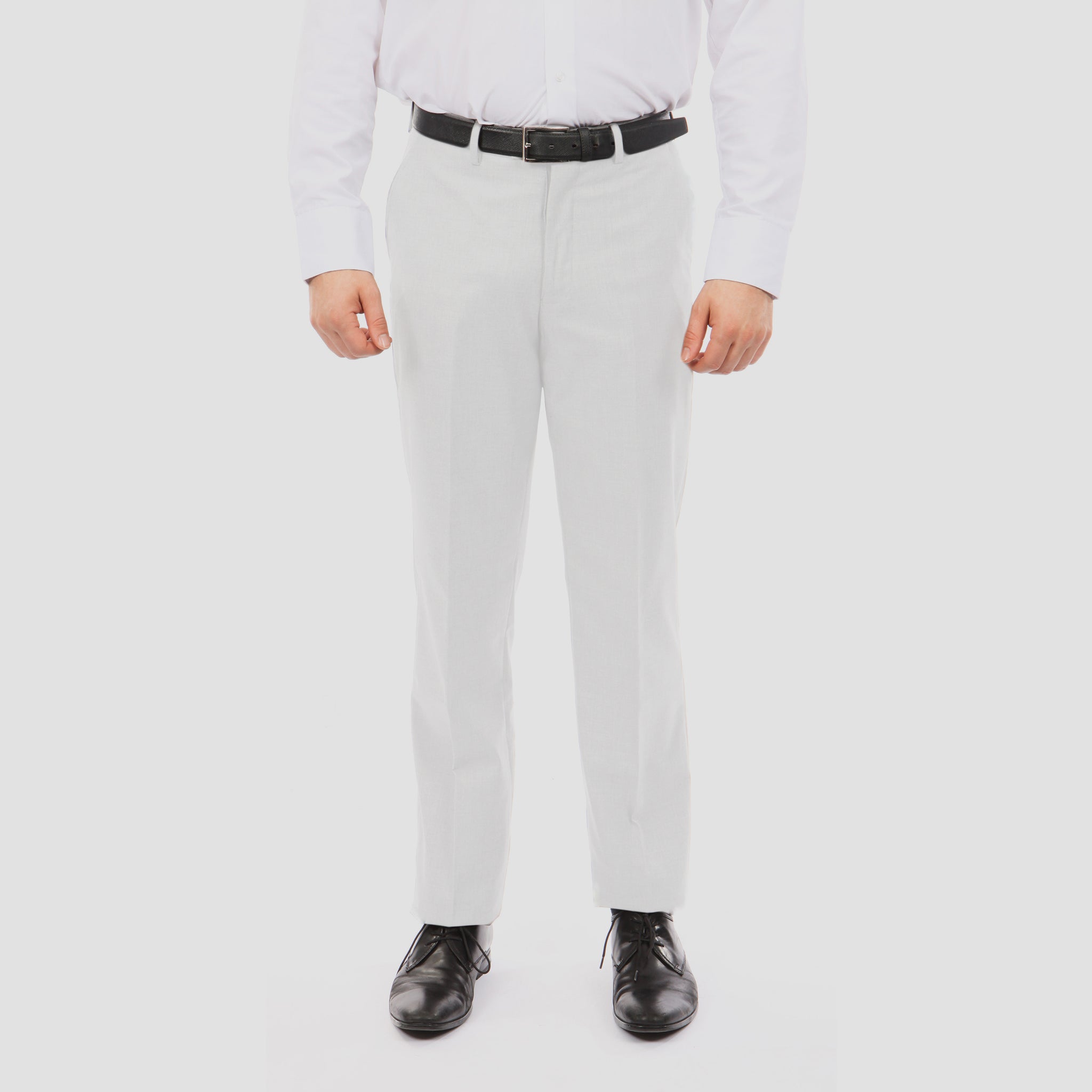 Tazio White Slim Fit Stretch Dress Pants For Men - Franky Fashion