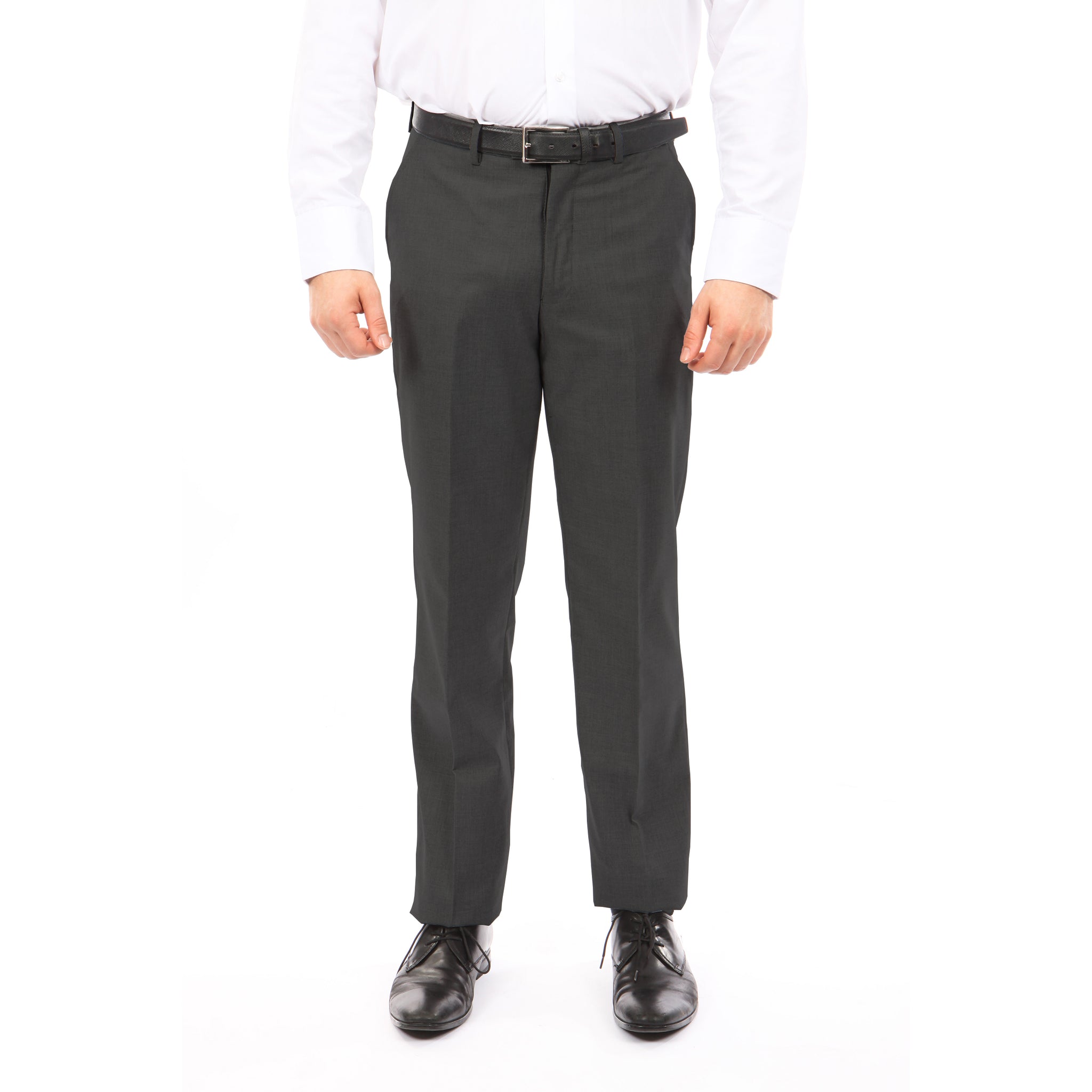 Tazio Grey Slim Fit Stretch Dress Pants For Men - Franky Fashion