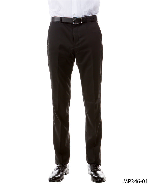 Zegarie Suit Separates Black Solid Men's Dress Pants