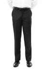 Demantie Black Performance Stretch Wool Dress Pants For Men