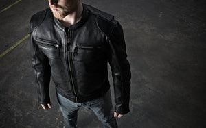 Nemesis - Men's Leather Motorcycle Jacket - FrankyFashion.com