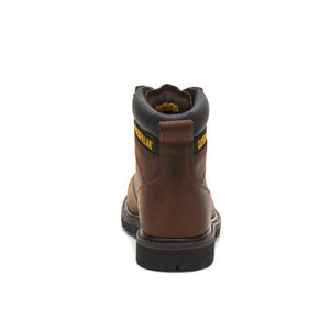 Caterpillar Steel Toe Work Boots Second Shift Dark Brown | P89586