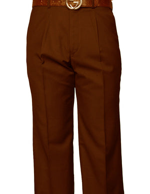 Men's Regular Fit Pants 100% Fine Wood Pleasted | Copper | PA-200A