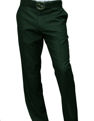 Men's Flat Front Dress Pants 100% Fine Italian Wood Modern Fit | Hunter | PA-200B