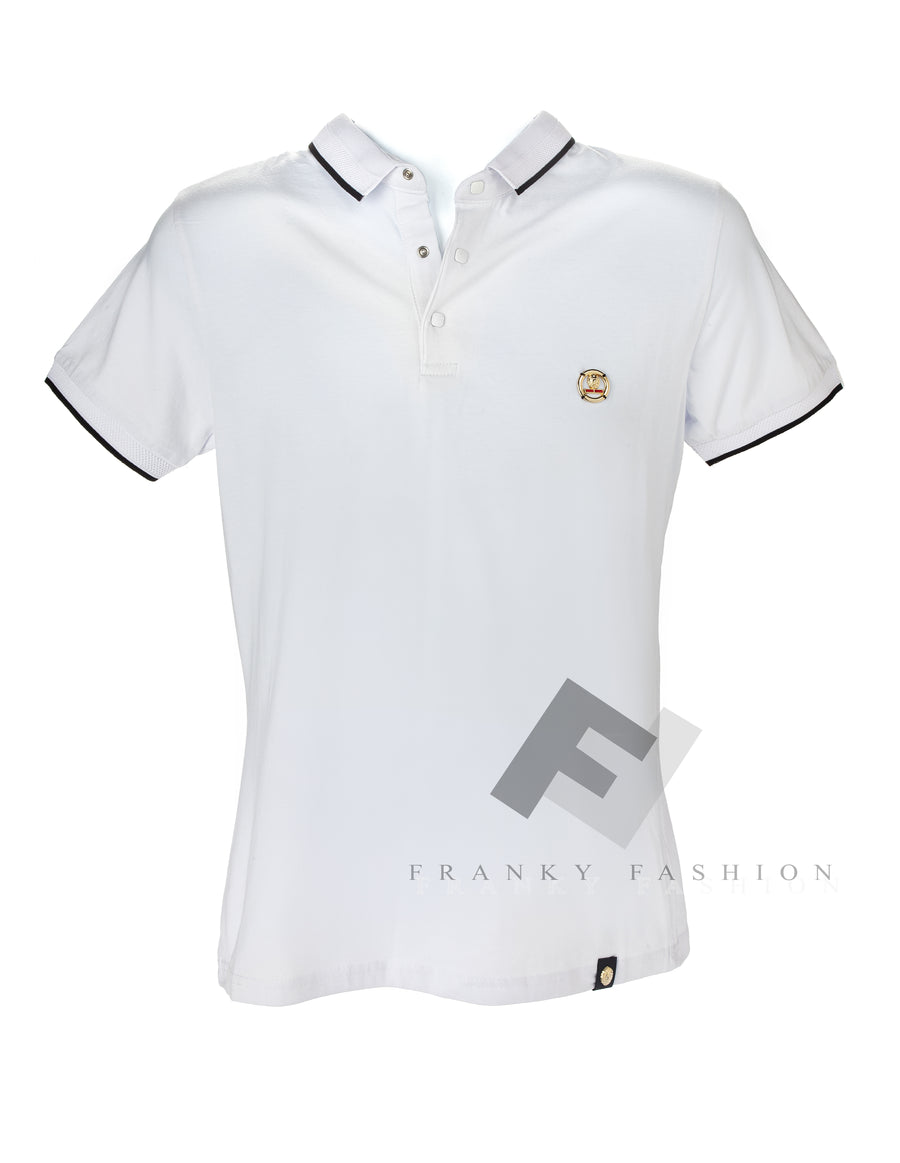 Men's European Slim Fit Short Sleeves Polo Shirt | Black | SLF02 | CLEARANCE