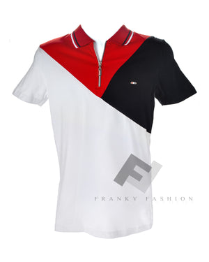 Men's European Slim Fit Short Sleeves Polo Shirt | White | SLF04 | CLEARANCE