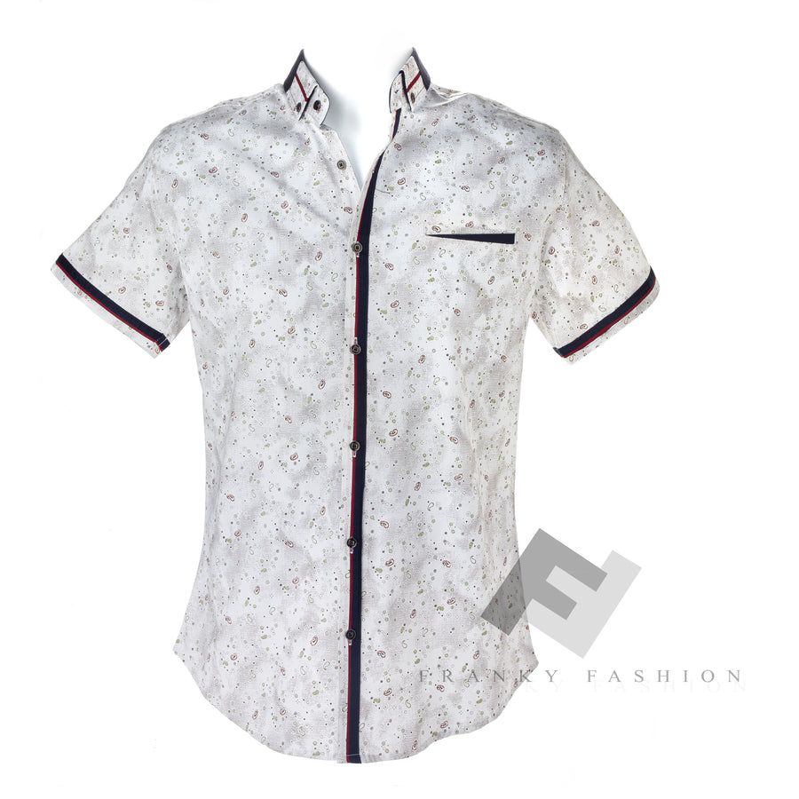 Men's European Slim Fit Shirt | White | SLF09 | CLEARANCE