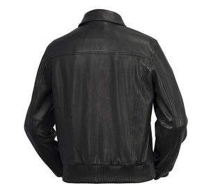 Castor - Men's Bomber Leather Jacket - FrankyFashion.com