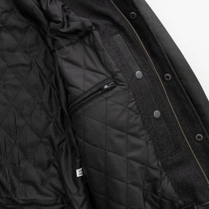 Varsity - Men's Woolen Jacket with Leather Sleeves - FrankyFashion.com