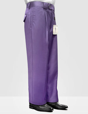 Men's Dress Pants Wide Leg 150's Italian Wool | Lavender | WP-100
