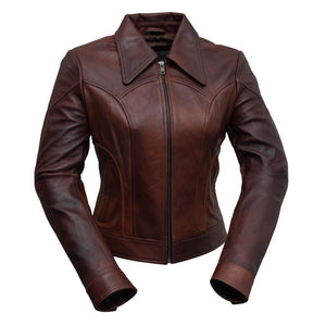Charlotte - Women's Leather Jacket - FrankyFashion.com