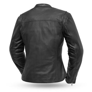 Roxy - Light weight cafe style leather jacket - FrankyFashion.com